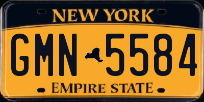 NY license plate GMN5584