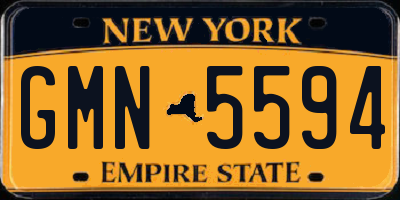 NY license plate GMN5594