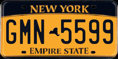 NY license plate GMN5599