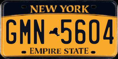 NY license plate GMN5604