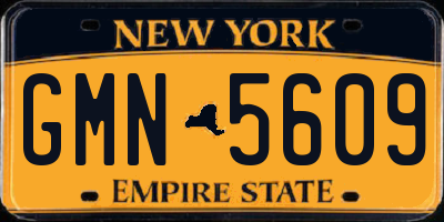 NY license plate GMN5609