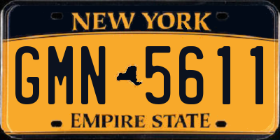 NY license plate GMN5611
