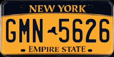 NY license plate GMN5626