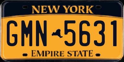 NY license plate GMN5631