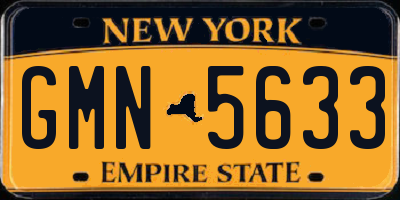 NY license plate GMN5633