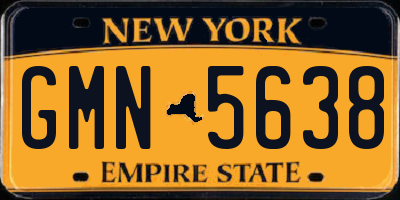 NY license plate GMN5638