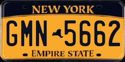 NY license plate GMN5662