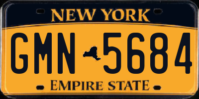 NY license plate GMN5684