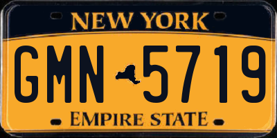 NY license plate GMN5719