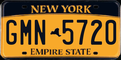 NY license plate GMN5720