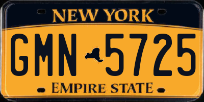 NY license plate GMN5725