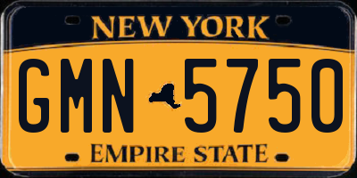 NY license plate GMN5750