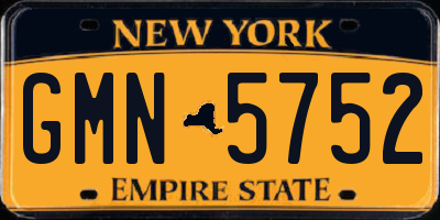NY license plate GMN5752