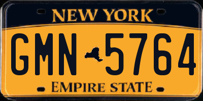 NY license plate GMN5764