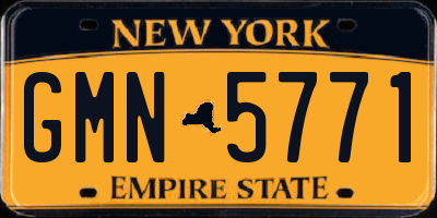 NY license plate GMN5771