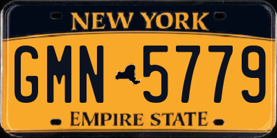 NY license plate GMN5779
