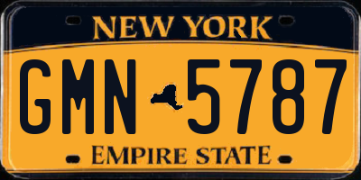 NY license plate GMN5787