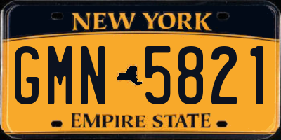 NY license plate GMN5821