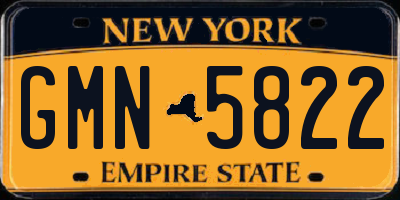 NY license plate GMN5822