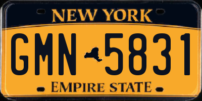 NY license plate GMN5831
