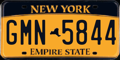 NY license plate GMN5844