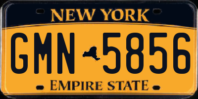 NY license plate GMN5856