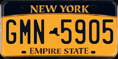 NY license plate GMN5905