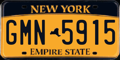 NY license plate GMN5915