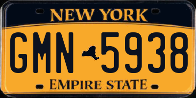 NY license plate GMN5938