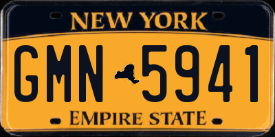 NY license plate GMN5941