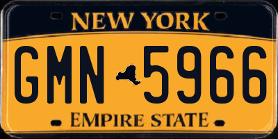 NY license plate GMN5966