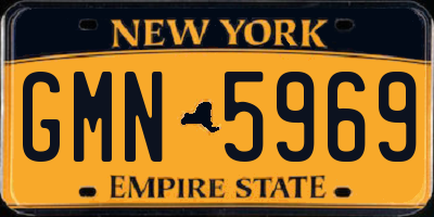 NY license plate GMN5969