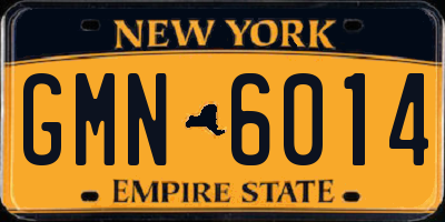 NY license plate GMN6014