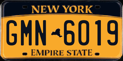 NY license plate GMN6019