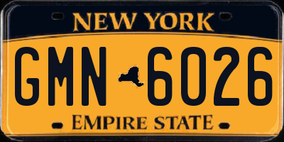 NY license plate GMN6026