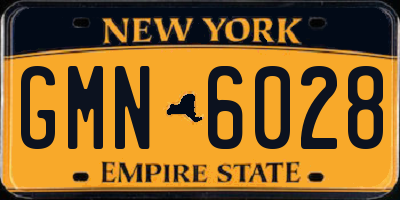 NY license plate GMN6028