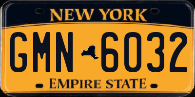 NY license plate GMN6032
