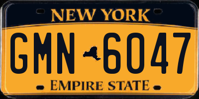 NY license plate GMN6047