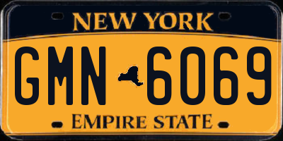 NY license plate GMN6069