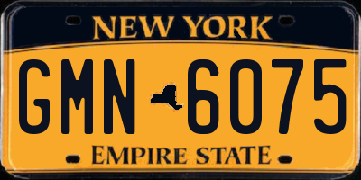 NY license plate GMN6075