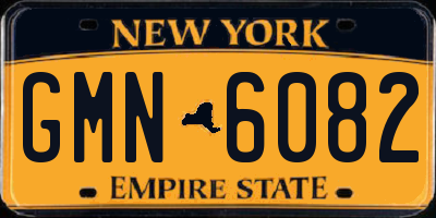 NY license plate GMN6082