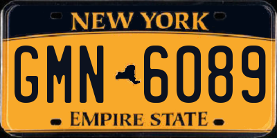 NY license plate GMN6089