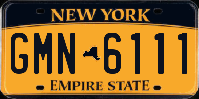 NY license plate GMN6111