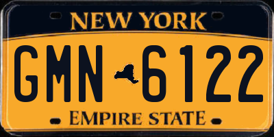 NY license plate GMN6122