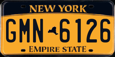 NY license plate GMN6126