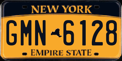 NY license plate GMN6128
