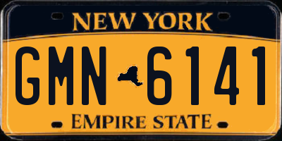 NY license plate GMN6141