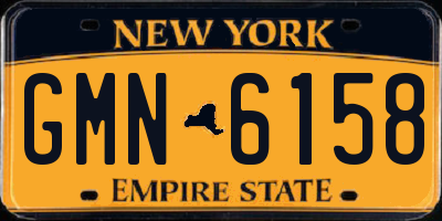 NY license plate GMN6158
