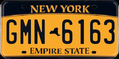 NY license plate GMN6163