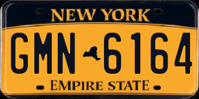 NY license plate GMN6164